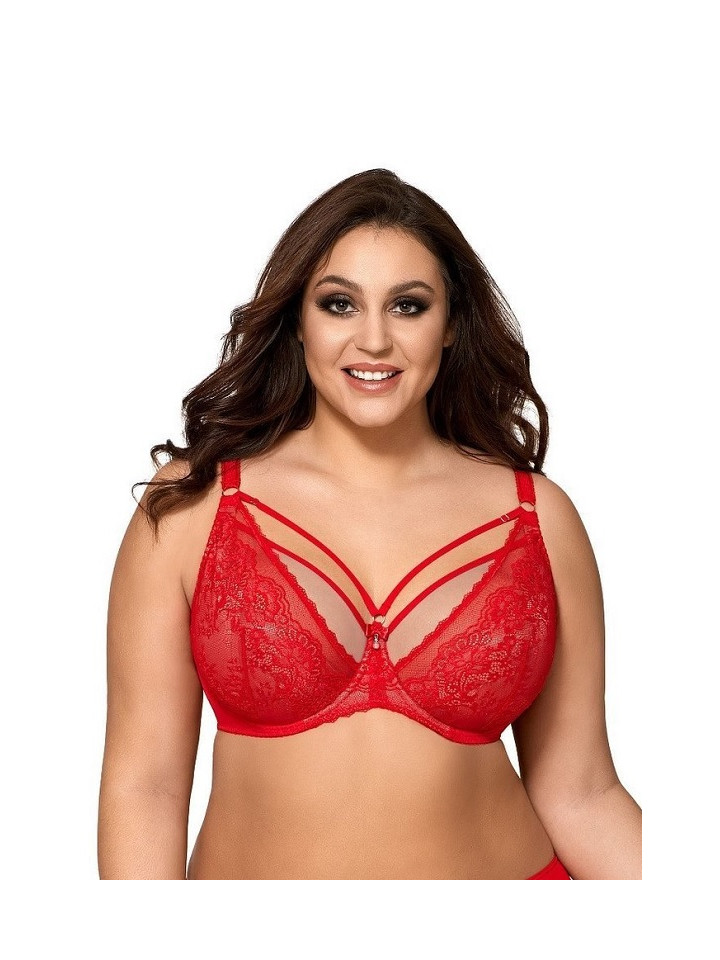 Ava 1824 soft czerwony-paski