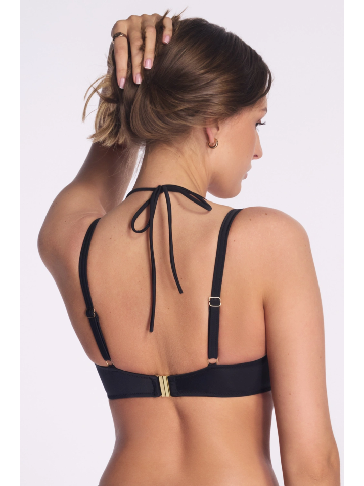 Biustonosz kąpielowy z push-up Ava SK-255 czarny ze straps