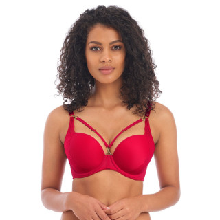 Freya Deco Temptress plunge czerwony-paski