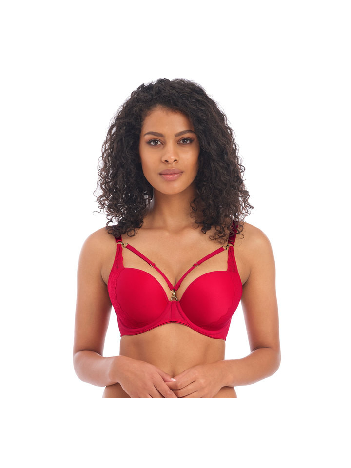 Freya Deco Temptress plunge czerwony-paski
