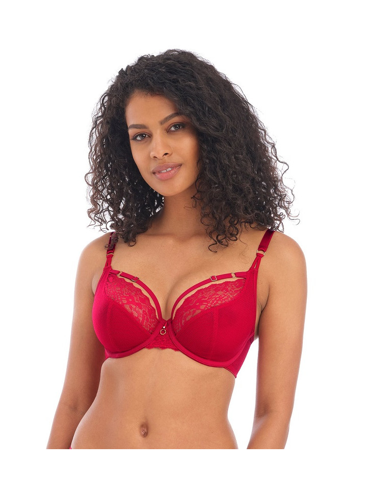 Freya Temptress soft plunge czerwony-paski