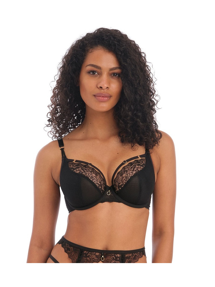 Freya Temptress soft plunge czarny-paski