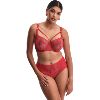 Alles Beverly soft half czerwony-paski