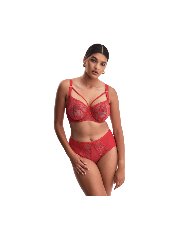 Alles Beverly soft half czerwony-paski