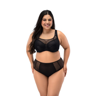 Top z wszytym biustonoszem Nessa Georgia soft czarny