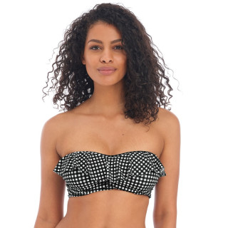 Freya SK Check In bandeau 30D 65D czarny- biały