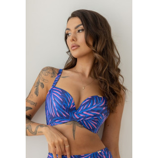 Krisline Hawai push-up niebieski z różowym