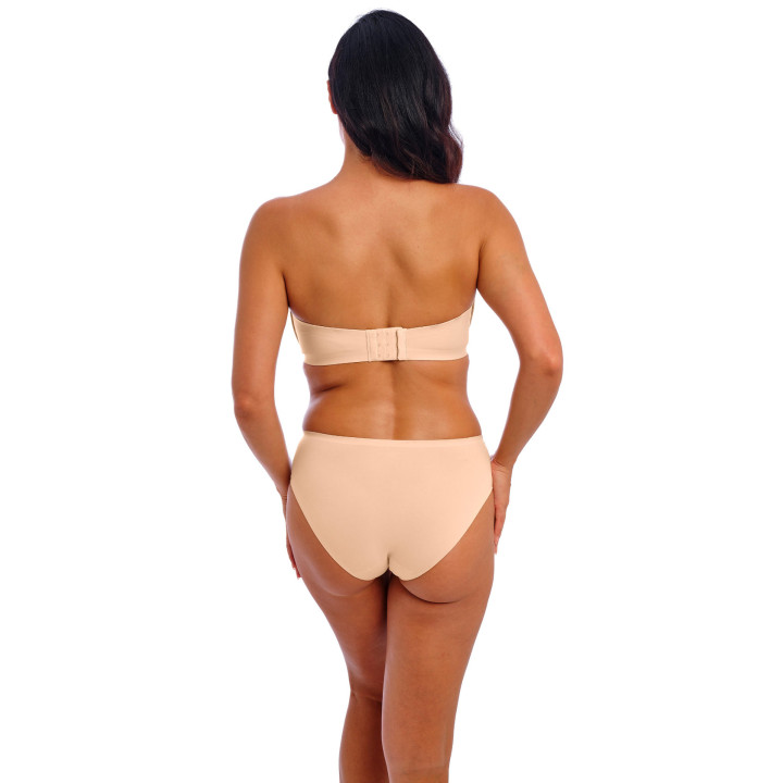 Biustonosz bez ramiączek z dużym push-up Wacoal Ines Secret bardotka strapless beżowy