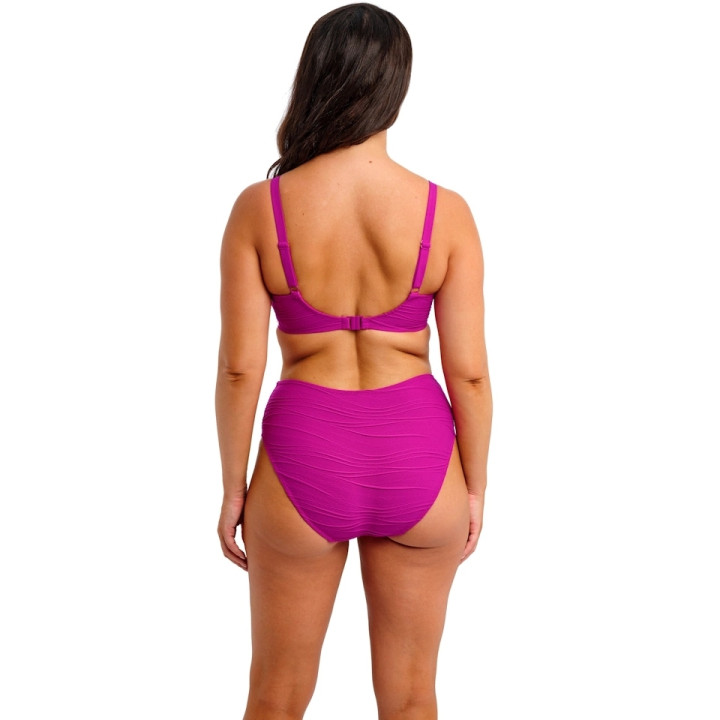 Majtki kąpielowe wyższe Fantasie Beach Waves figi midi fuksjowe
