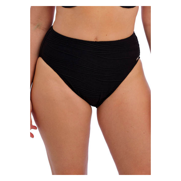 Majtki kąpielowe wyższy stan Fantasie Beach Waves figi midi czarne