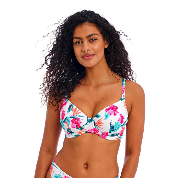 Biustonosz kąpielowy miękki Freya Palm Paradise soft plunge multikolor