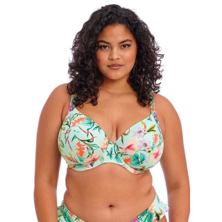 Elomi Sunshine Cove soft plunge miętowy w kwiaty