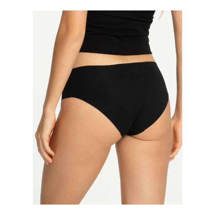 Majtki bawełniane klasyczne pełne Julimex Cotton Mood Classic figi bezszwowe czarne