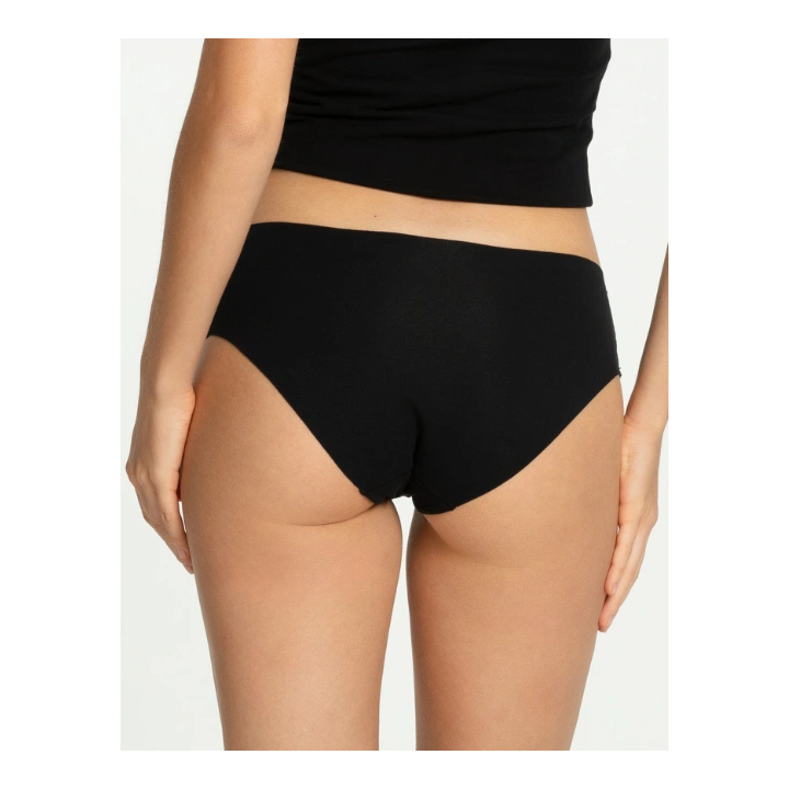 Majtki bawełniane klasyczne pełne Julimex Cotton Mood Classic figi bezszwowe czarne