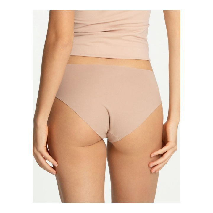 Majtki bawełniane klasyczne pełne Julimex Cotton Mood Classic figi bezszwowe beżowe