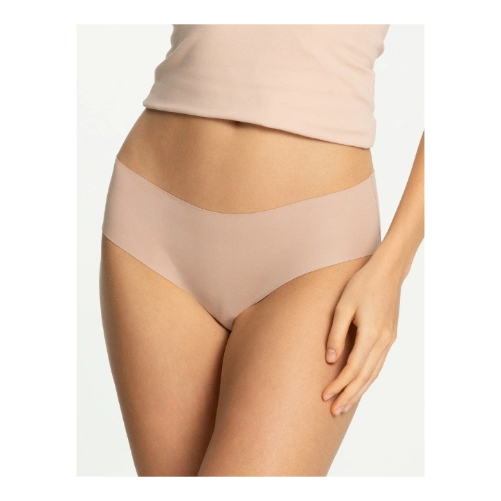 Majtki bawełniane klasyczne pełne Julimex Cotton Mood Classic figi bezszwowe beżowe