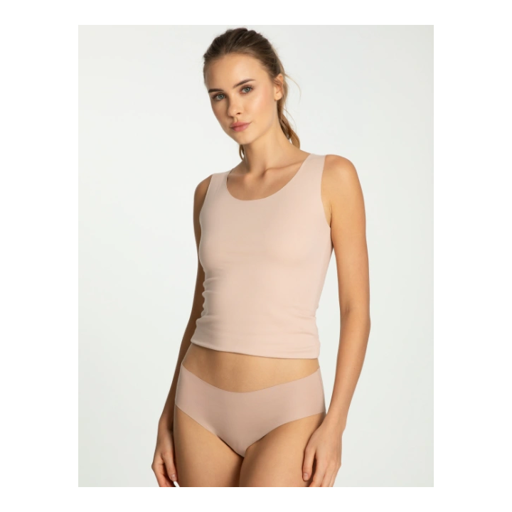 Majtki bawełniane klasyczne pełne Julimex Cotton Mood Classic figi bezszwowe beżowe