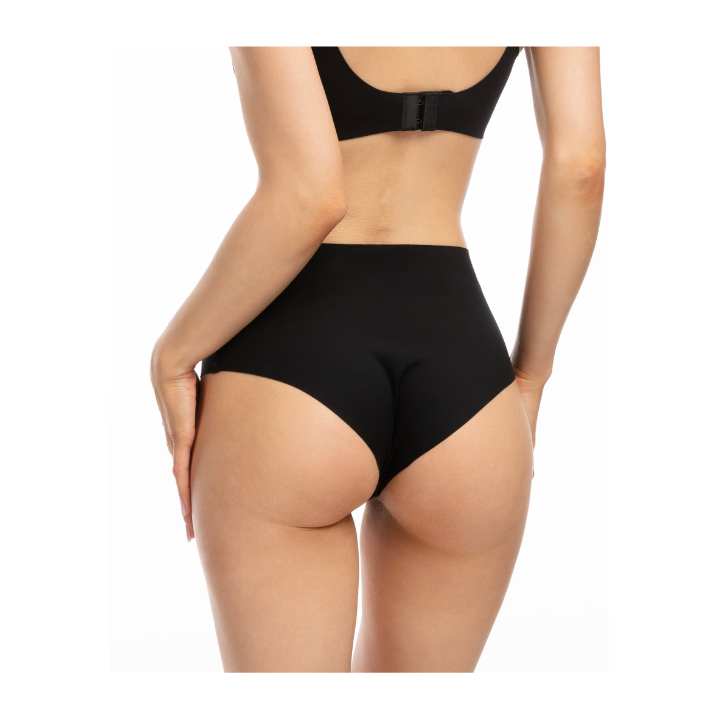 Majtki bezszwowe z wysokim stanem Julimex Infinity MAXI figi midi czarne