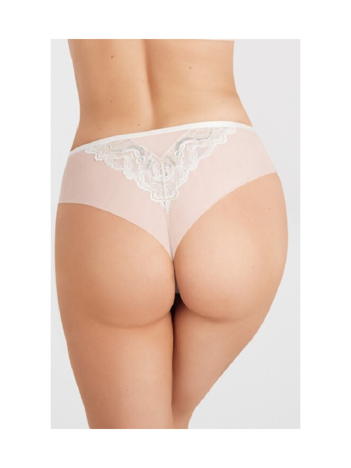 Gorsenia Marble Dream figi tanga beżowe z dodatkiem ecru