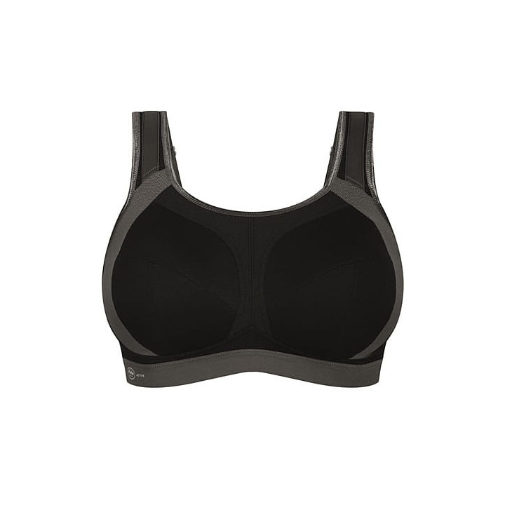 Biustonosz sportowy bez fiszbin Anita 5567 Extreme Control Plus bezfiszbinowy czarny