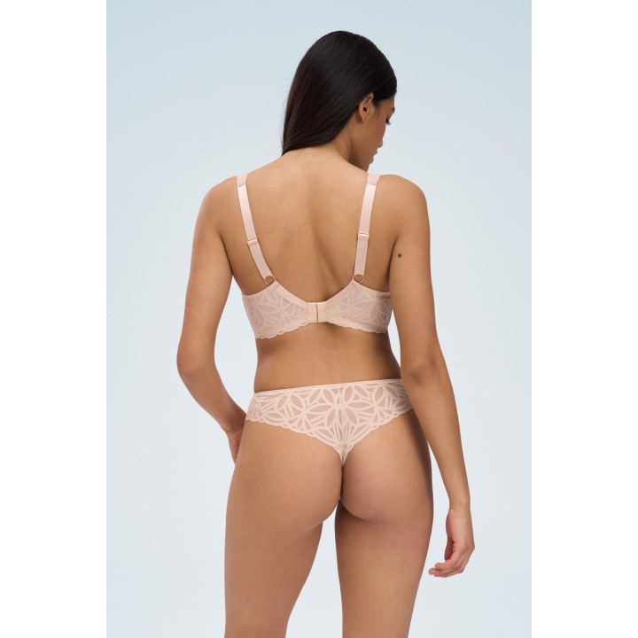 Biustonosz braletka koronkowy na fiszbinie Alles Sugar Dune bralette soft beżowy