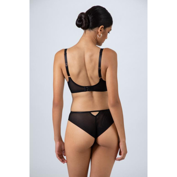 Biustonosz braletka koronkowa na fiszbinie Alles Ether bralette soft czarny