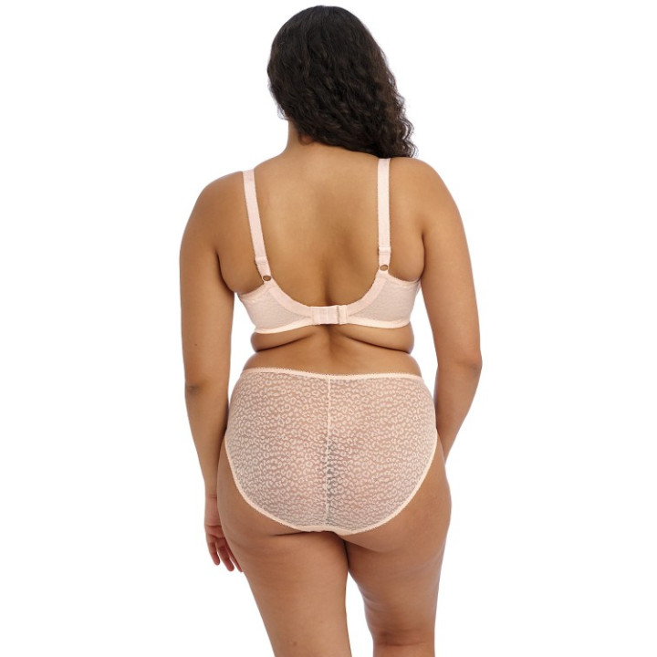 Biustonosz z elastyczną koronką i dekoltem Elomi Lucie soft plunge róż-beżowy