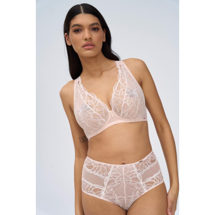 Biustonosz braletka koronkowa Alles Fizzy Delight soft bralette ecru na beżu