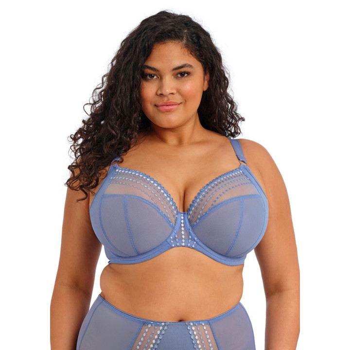 Biustonosz koronkowy Elomi Matilda soft plunge niebieski