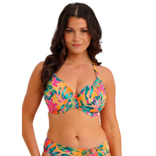 Biustonosz kąpielowy wiązany na szyję Fantasie Sunset Reef soft multikolor różowy