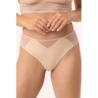 Majtki bawełniane brazylijskie Babell BBL211 szorto-stringi cotton beżowe