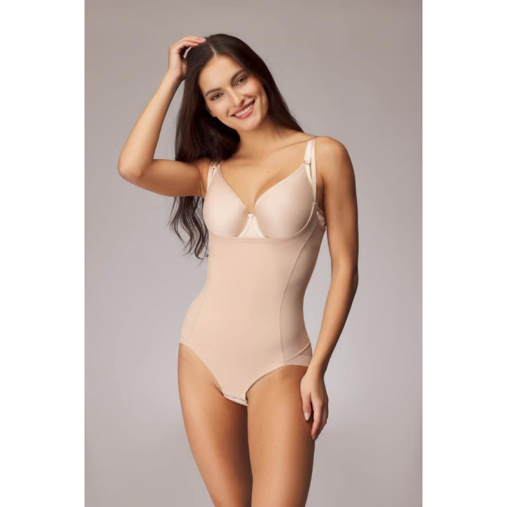 Modelujące body pod biust Ysabel Mora 19621 wyszczuplające beżowe