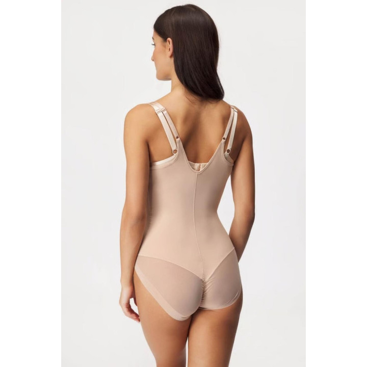 Modelujące body pod biust Ysabel Mora 19621 wyszczuplające beżowe