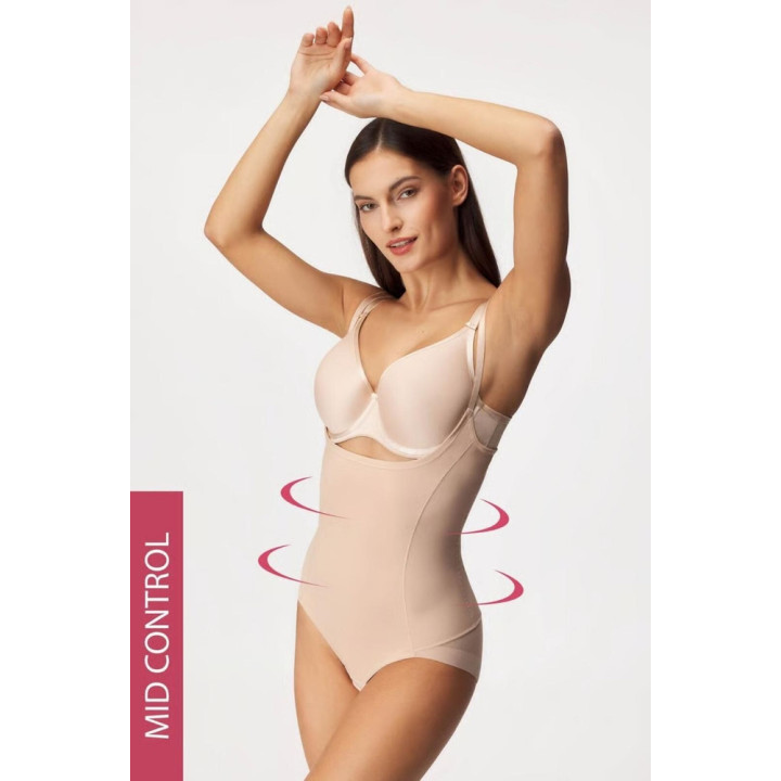 Modelujące body pod biust Ysabel Mora 19621 wyszczuplające beżowe