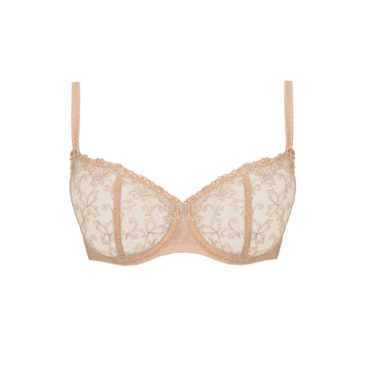 Biustonosz koronkowy half-cup Corin Jessica 13703 soft beżowy