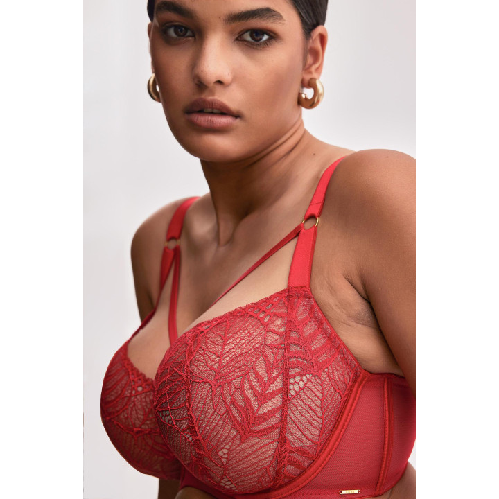 Alles Beverly soft half czerwony-paski