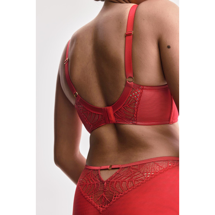 Alles Beverly soft half czerwony-paski