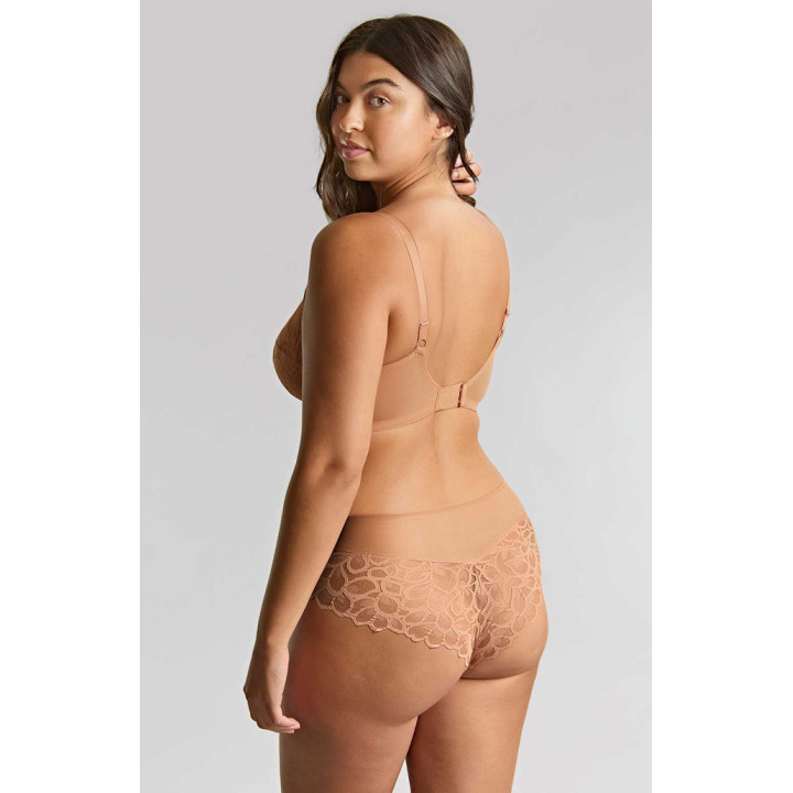 Biustonosz full-cup z elastyczną koronką Panache Allure soft side support beżowy