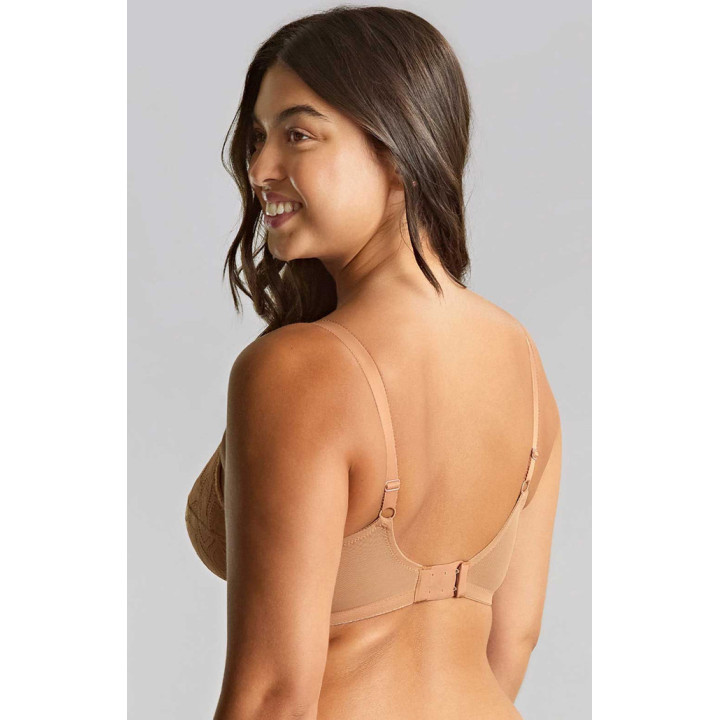 Biustonosz full-cup z elastyczną koronką Panache Allure soft side support beżowy