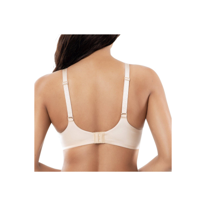 Biustonosz gładki do dekoltu Parfait Elise T-Shirt bra usztywniany beżowy