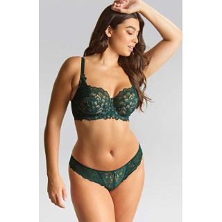 Biustonosz full-cup z elastyczną koronką Panache Allure soft side support zielony