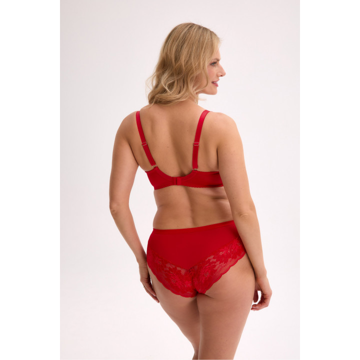 Biustonosz półusztywniany Gaia Mirella semi-soft czerwony
