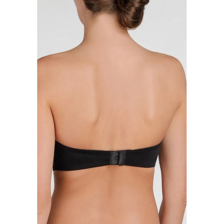 Biustonosz bez ramiączek Wonderbra strapless do głębokiego dekoltu push-up czarny