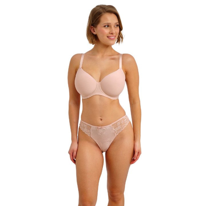 Biustonosz usztywniany do dekoltu Freya Essentialy Smooth plunge beżowy