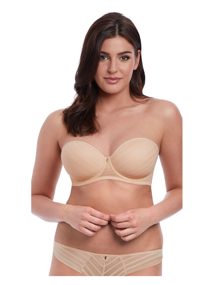 Freya Cameo Deco strapless bardotka beżowy